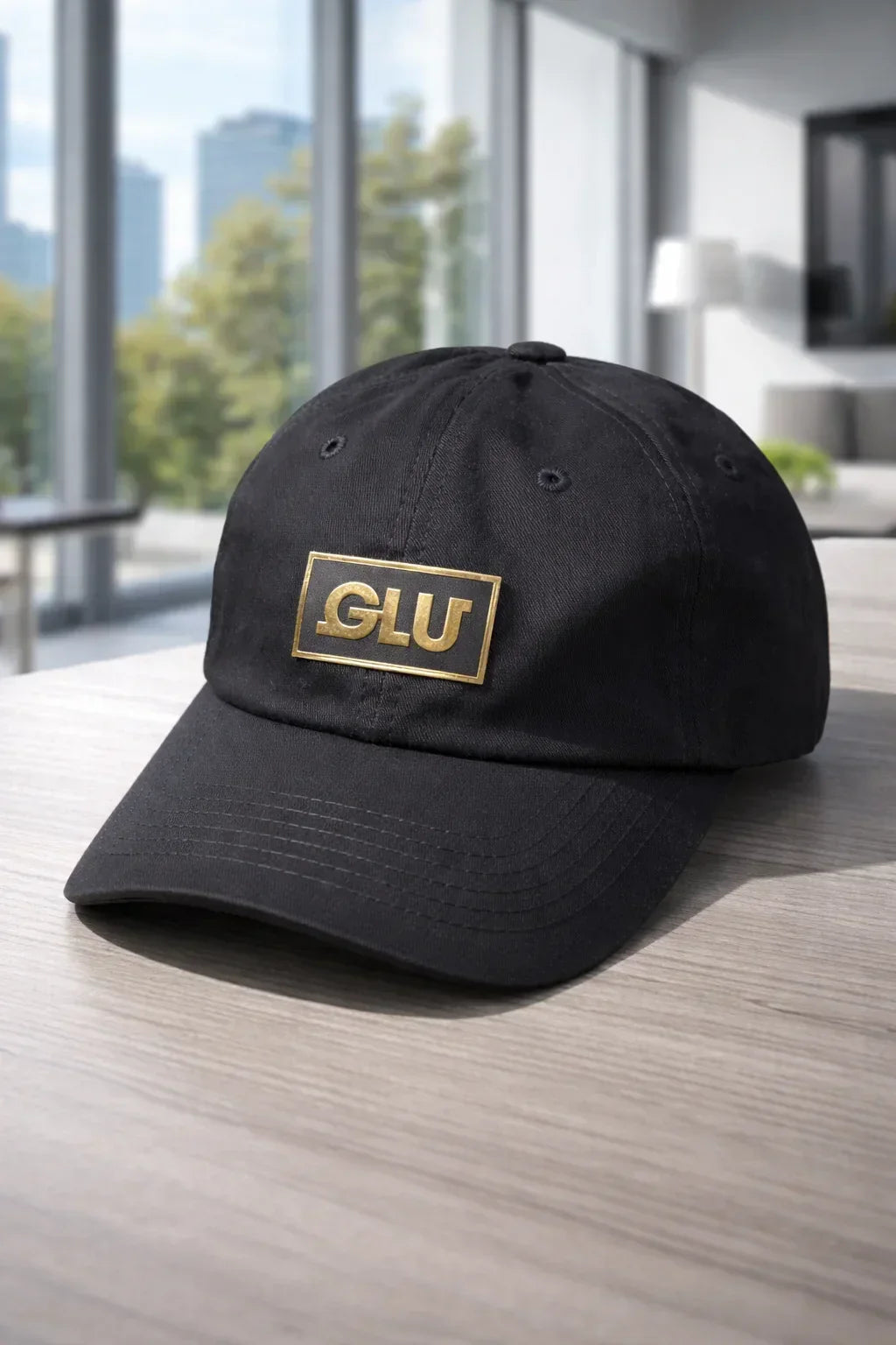 GLU Unstructured Hat (Black/Gold)