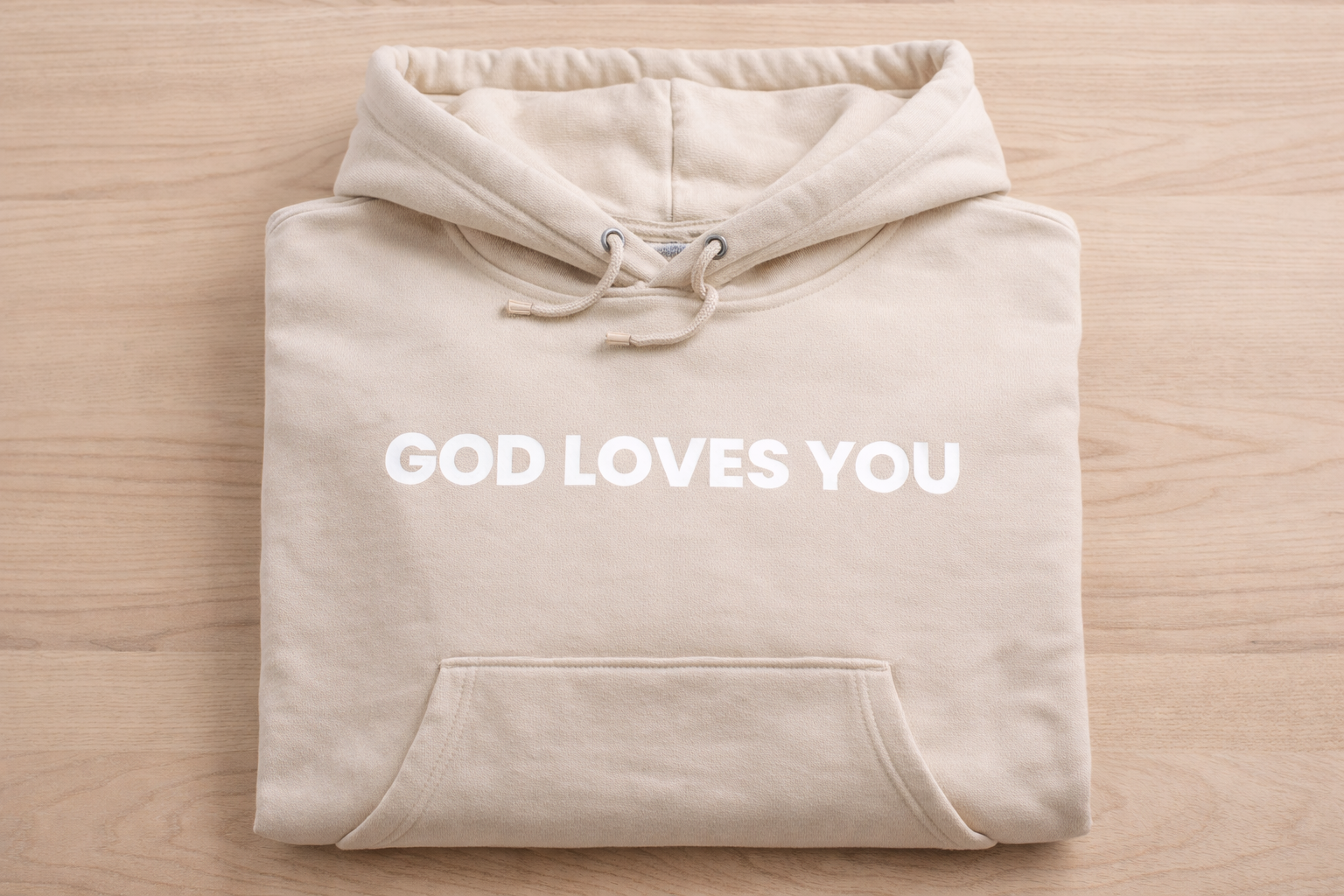 GLU “God Loves You” Hoodie (Cream)