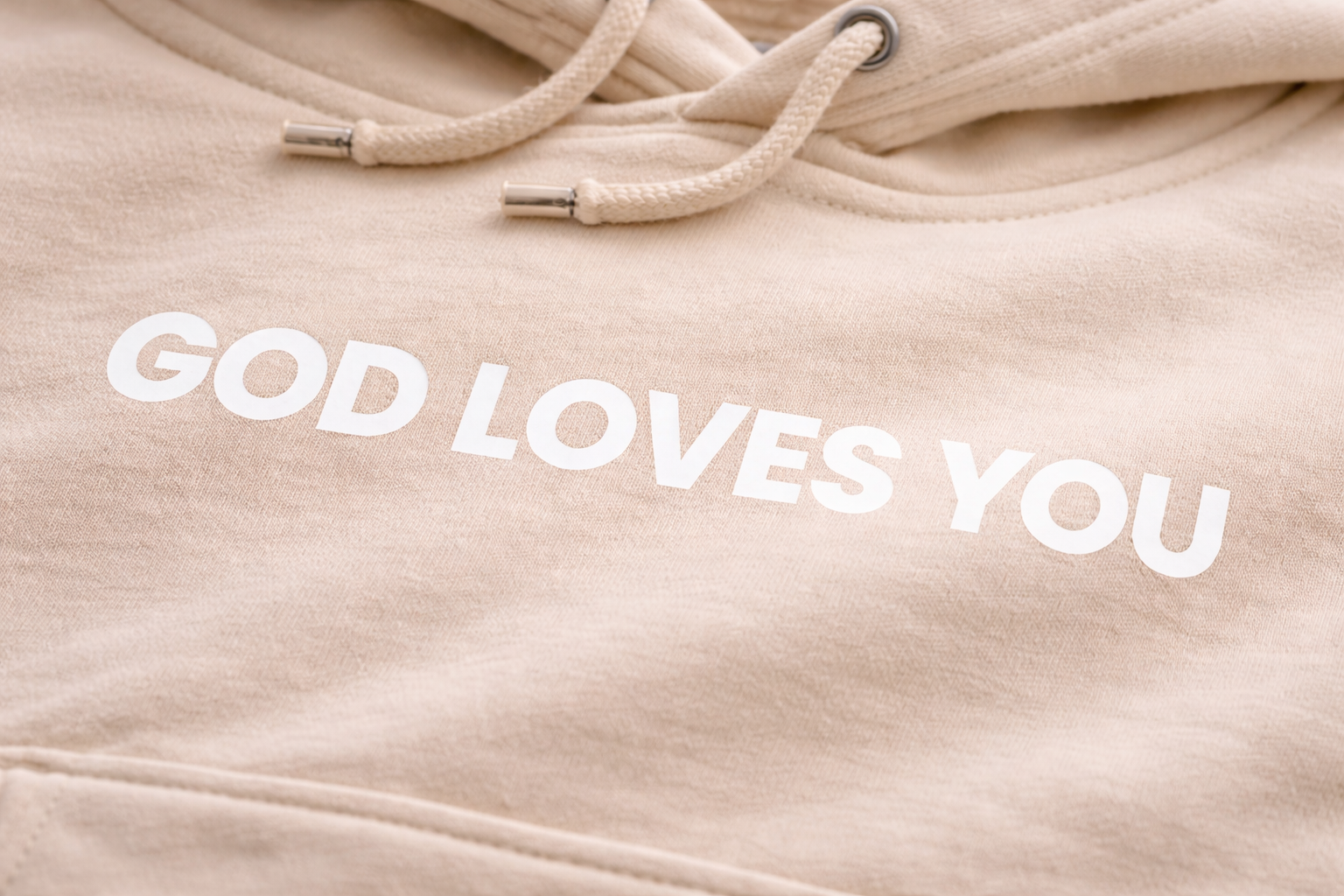 GLU “God Loves You” Hoodie (Cream)